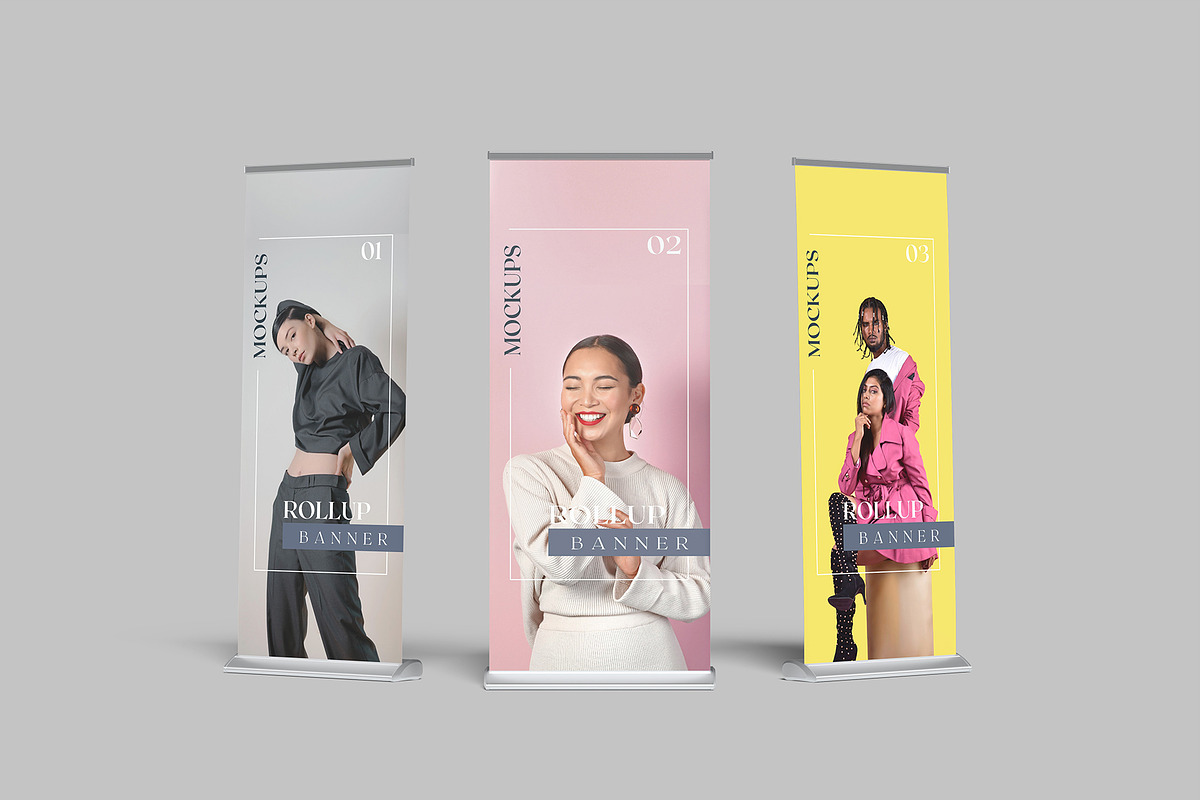 Rollup Banner Mockup, an Advertising Mockup by Graphiculon (Photo 7 of 11)