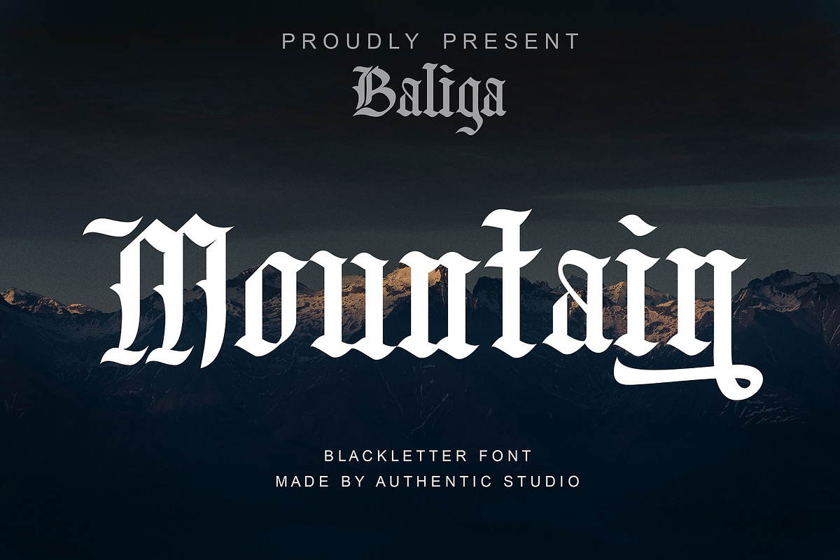 Baliga Blackletter, a Blackletter Font by Authentic Studio (Photo 5 of 11)
