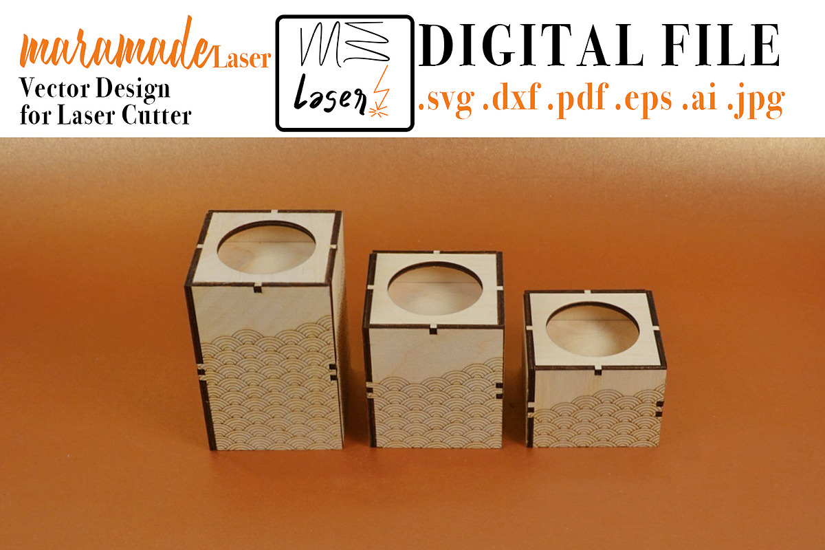 Candle Holder File 4 Laser Cutter., an Object Graphic by MaramadeLaser (Photo 1 of 5)