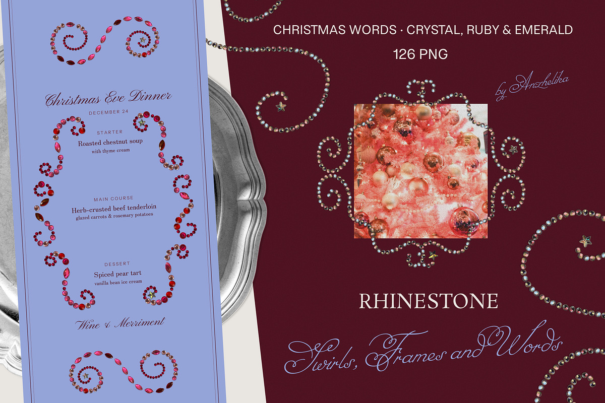 Rhinestone Swirls, Frames and Words, an Object Graphic by Anzhelika (Photo 1 of 10)