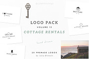 Logo Pack Volume 13. Cottage Rentals, a Branding & Logo Template by Mint Air Studio (Thumbnail 1 of 21)