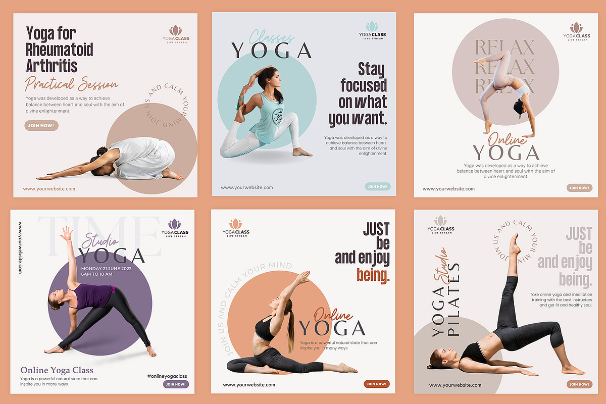 Canva instagram Yoga Template, a Social Media Template by illycreative