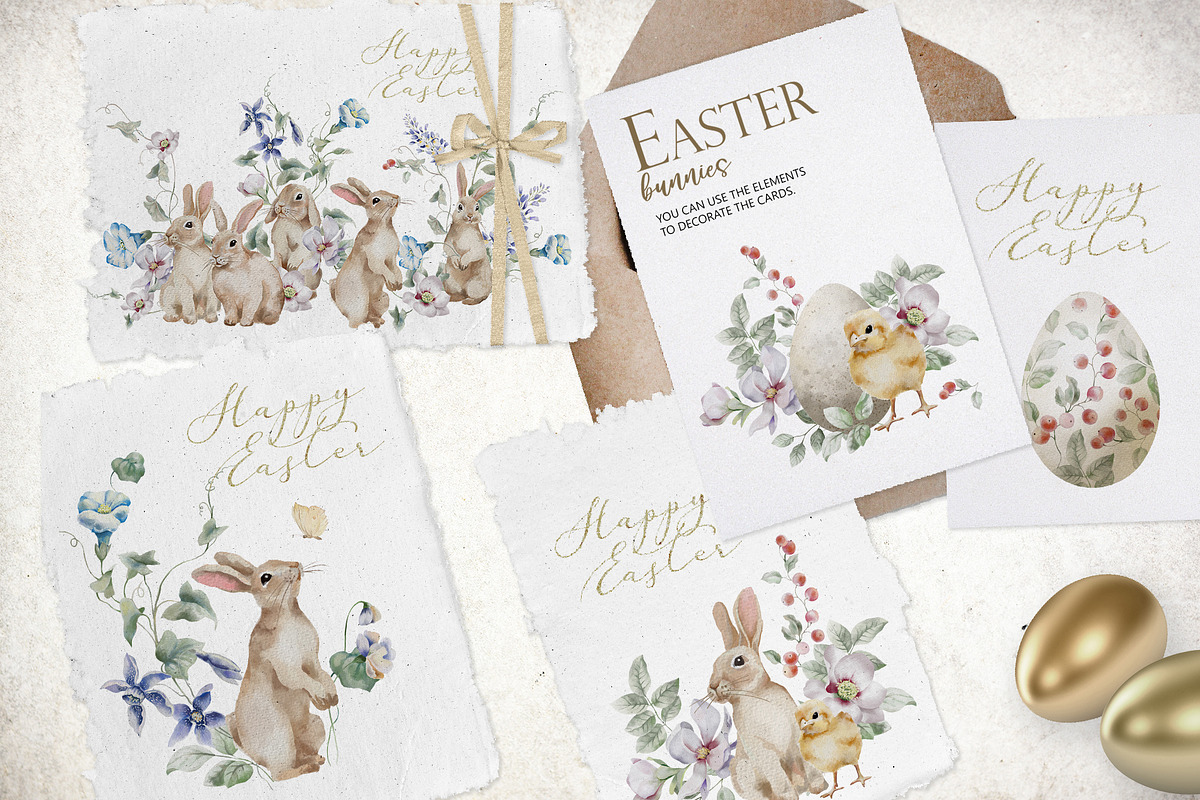 Easter clip art set, a Decorative Illustration by RushkinaAntonina (Photo 6 of 10)