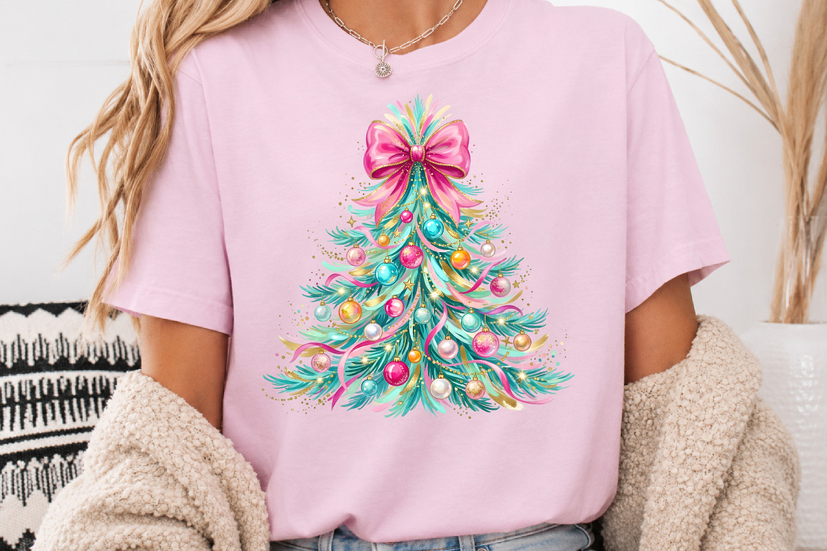 Coquette Bow Christmas Tree PNG a, a Seasonal Illustration by Rose Art (Photo 3 of 4)