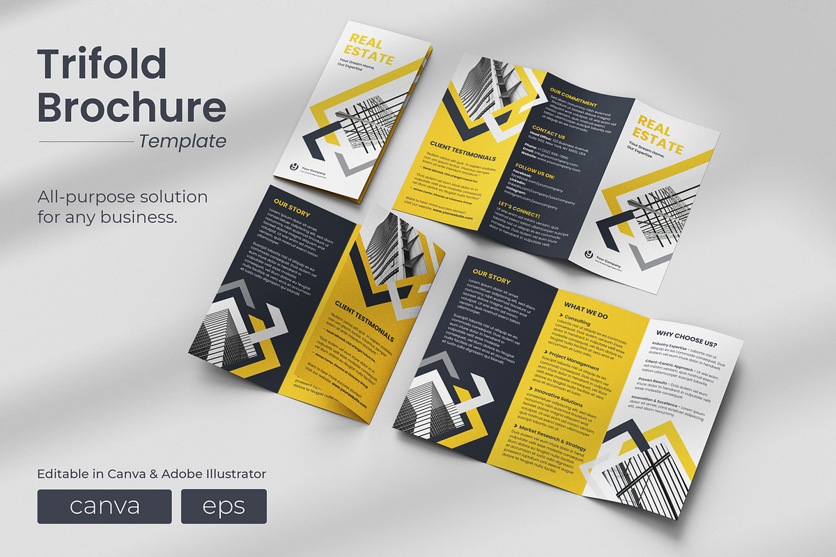 All Purpose Trifold Brochure 01, a Brochure Template by WheelieMonkey (Photo 1 of 4)