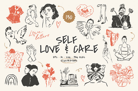 Self love Illustrations, an Object Graphic by iStar Design