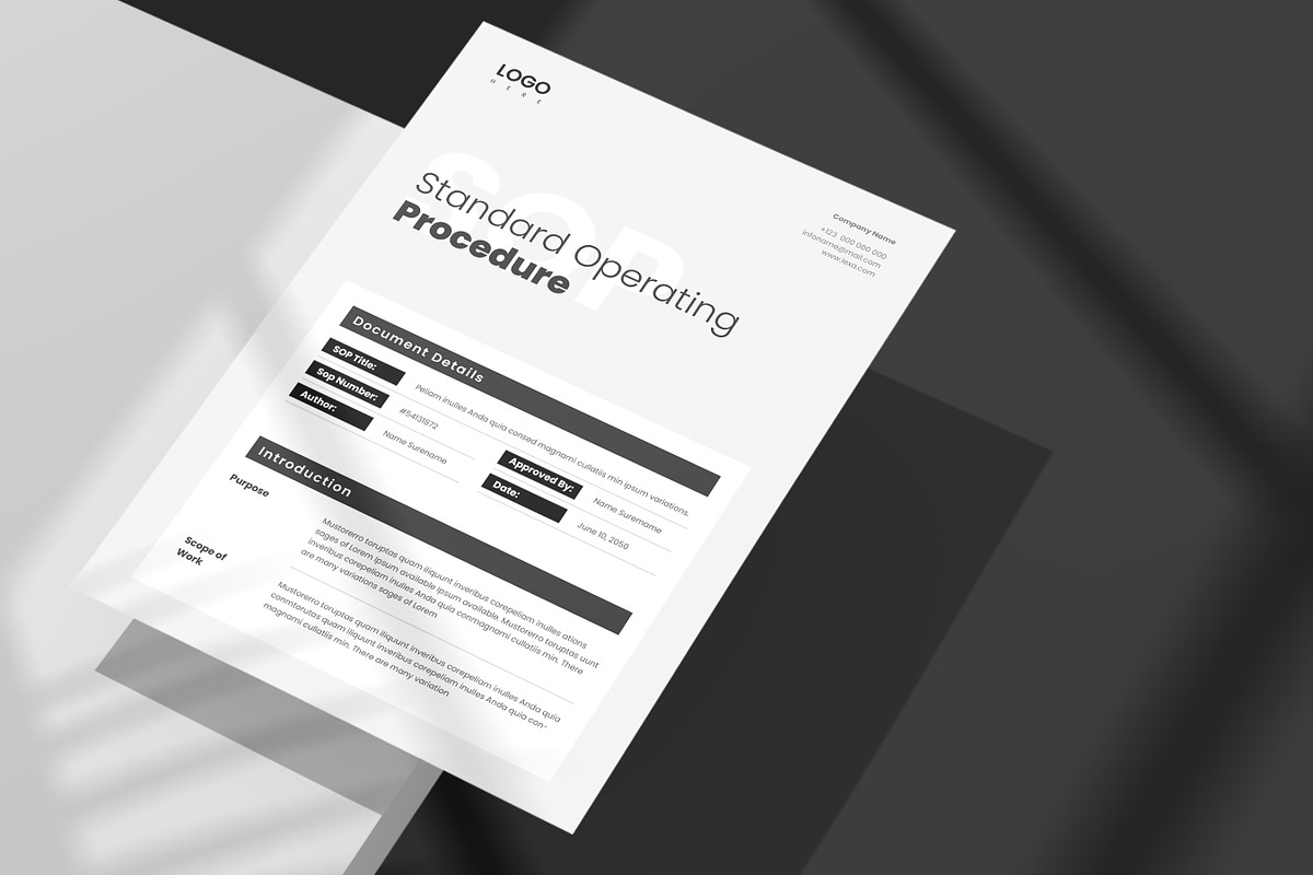 Standard Operating Procedure (SOP), a Stationery Template by Niofix (Photo 4 of 6)