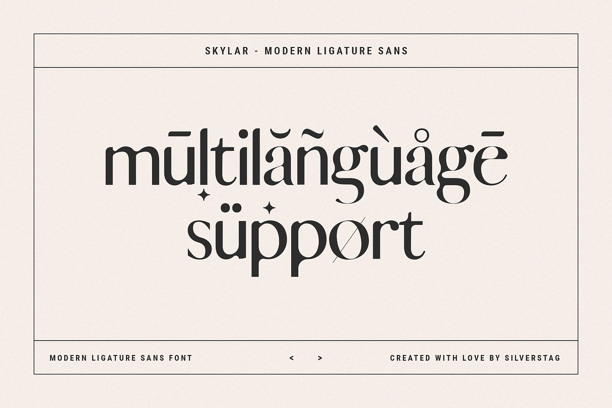 skylar - modern ligature sans font, a Sans Serif Font by SilverStag Type Foundry (Photo 14 of 18)