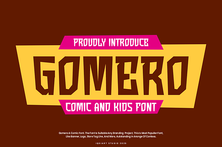 Gomero - Comic Font, a Sans Serif Font by Iqsiart Studio
