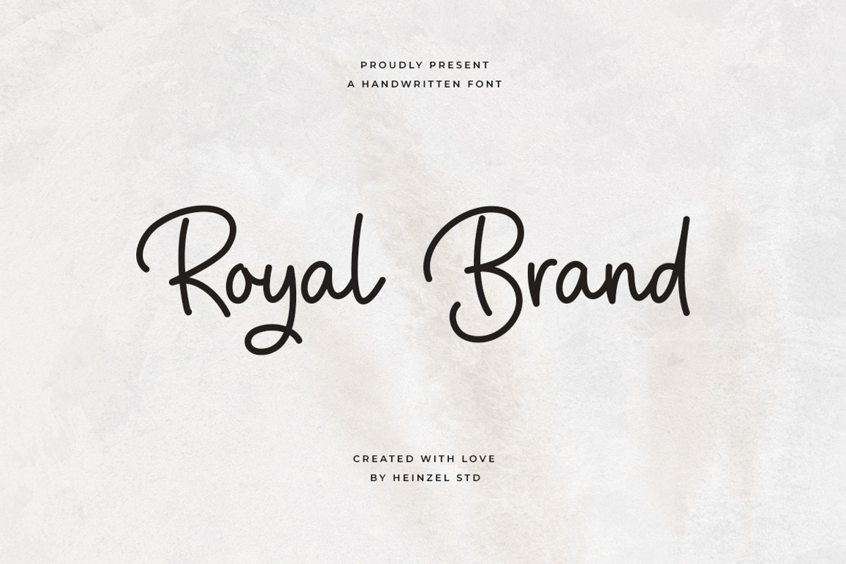 Royal Brand - Handwritten Font, a Handwritten Font by Heinzel Std (Photo 1 of 11)