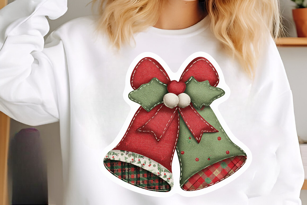Patchwork Christmas Stickers Bundle, an Illustration by SinaCreation (Photo 4 of 9)