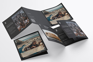 Square Trifold Brochure Mockup 06