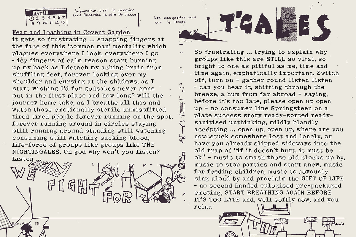 Bookface TM – Dynamic Grunge-y Type, a Slab Serif Font by Type Mania (Photo 3 of 11)