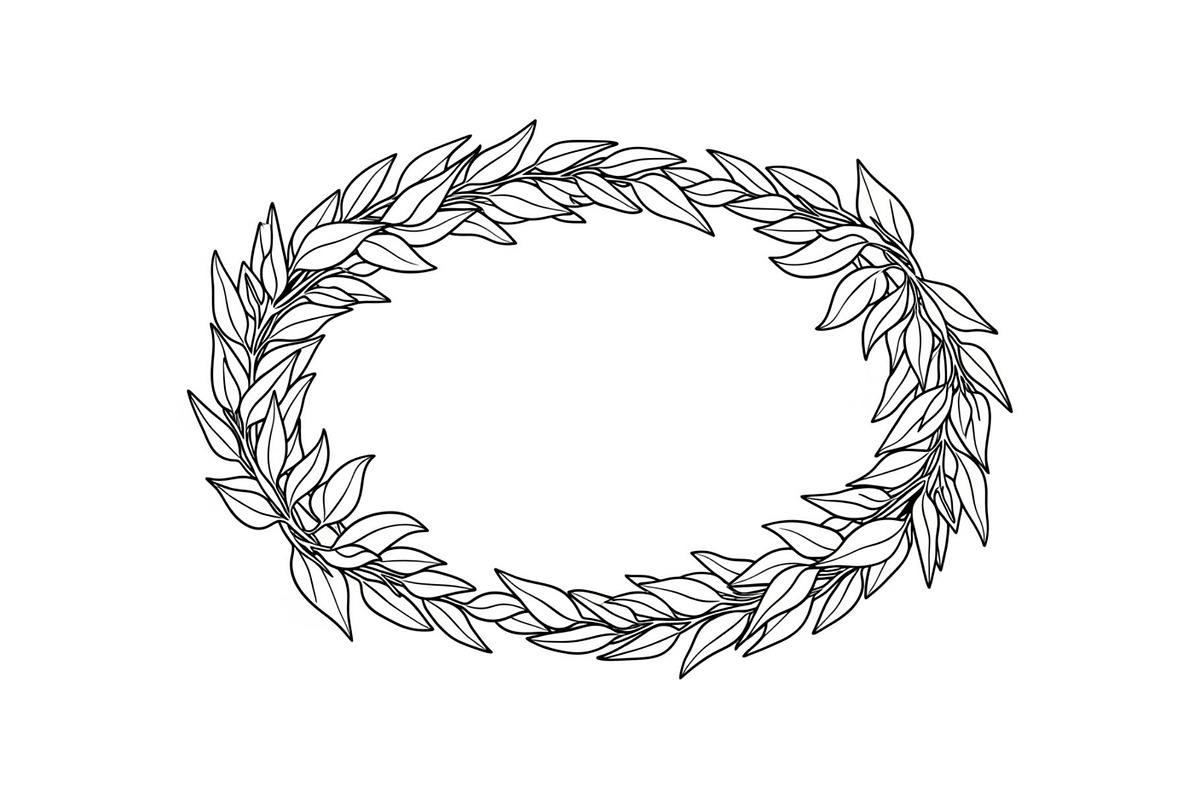 Botanical Oval Wreath Frame Bundle, an Illustration by Designer_Momina (Photo 12 of 51)