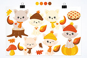Fall Cats, an Illustration by PrettyBundles (Thumbnail 2 of 5)