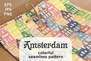 Seamless pattern of Holland houses, a Pattern Graphic by Primula`s shop (Thumbnail 1 of 2)