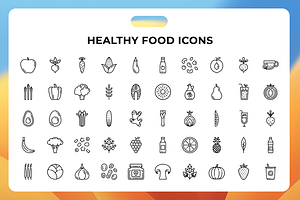 Healthy Food Icons, an Icon by Wencory