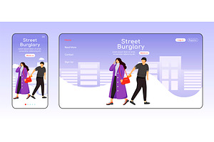 Street Burglary Adaptive Homepage