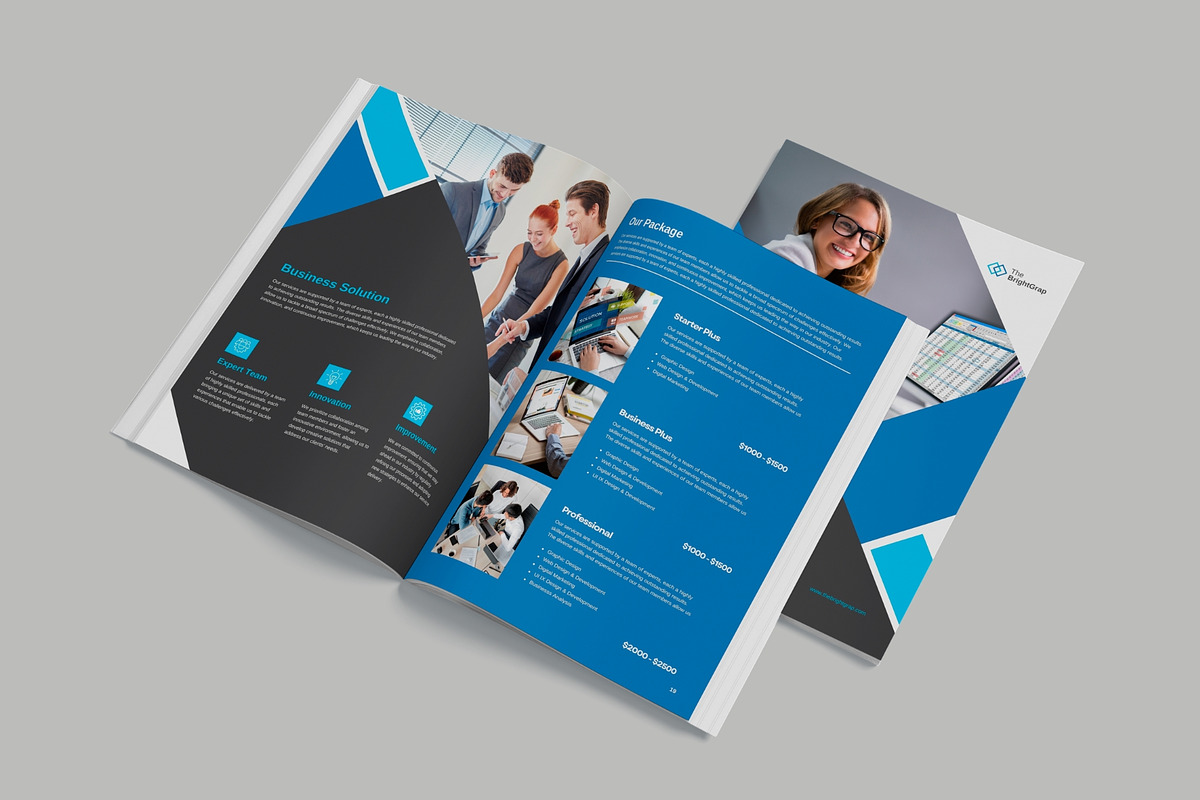 Company Profile Brochure Canva, a Brochure Template by TheBrightGrap (Photo 5 of 10)