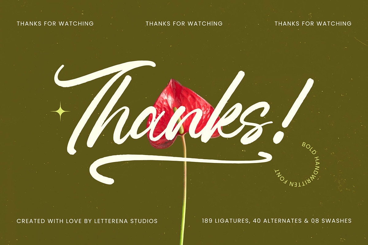 Omanik Chinta Bold Handwritten Font, a Script Font by Letterena Studios Script (Photo 20 of 20)