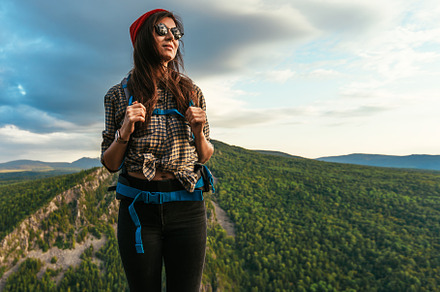 A traveler in the mountains, a Person Photo by SOTNIKOV_MISHA