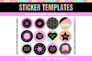 Pastel Neon Packaging Stickers, a Stationery Template by SunshineStudioBoutique (Thumbnail 1 of 9)