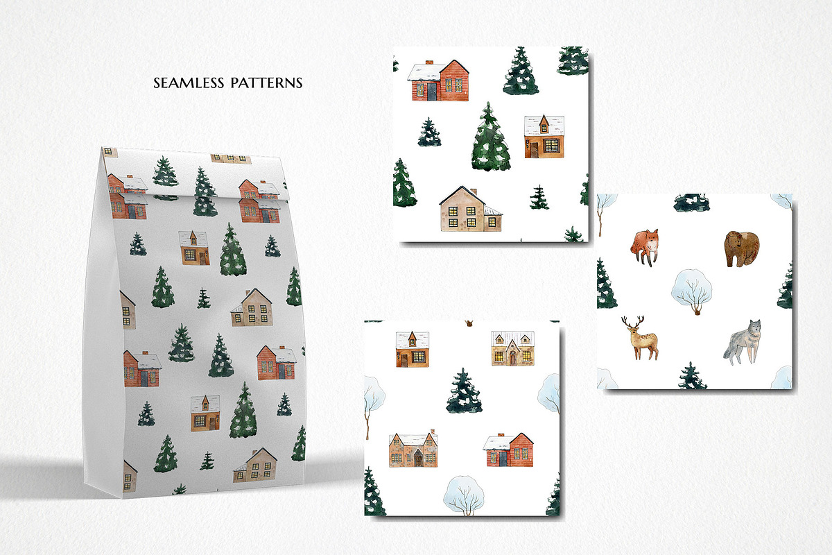 Watercolor winter wonderland bundle!, a Person Illustration by LyubovZaytseva (Photo 10 of 26)