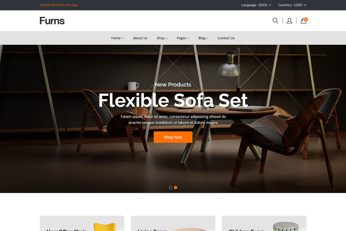 Furniture HTML5  Template - Furns, a Bootstrap Template by HasThemes (Photo 2 of 3)
