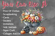 Halloween Cart With Pumpkin, a Seasonal Illustration by Craft Nest (Thumbnail 5 of 5)