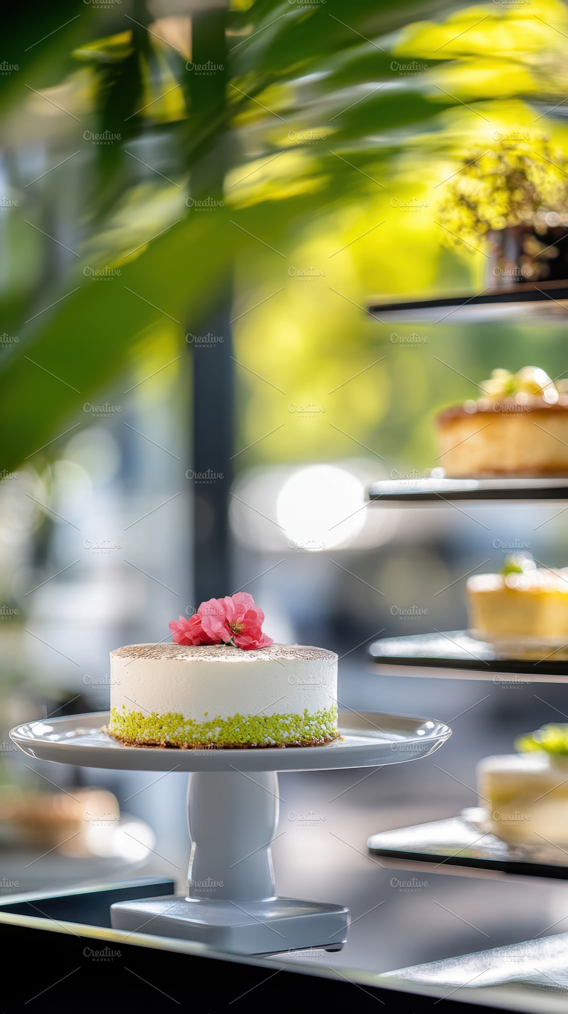 Beautiful dessert display in a cafe, a Photo by Beautiful things