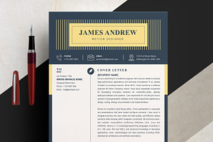 Resume Template, Professional Modern