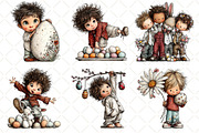 Whimsical Easter Boy Clipart, an Illustration by Black Bird Studio (Thumbnail 5 of 6)