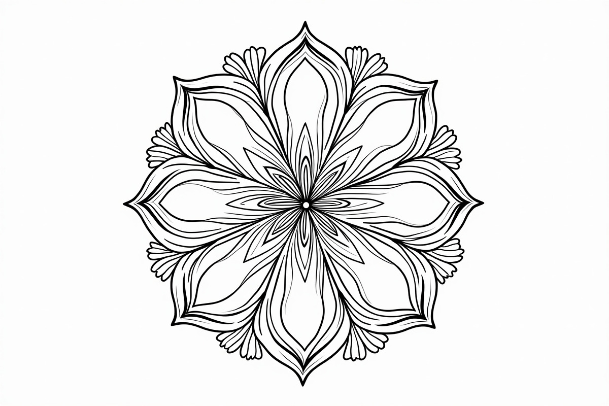 Mandala Pattern Coloring Bundle, an Illustration by Gfx_Store (Photo 11 of 11)