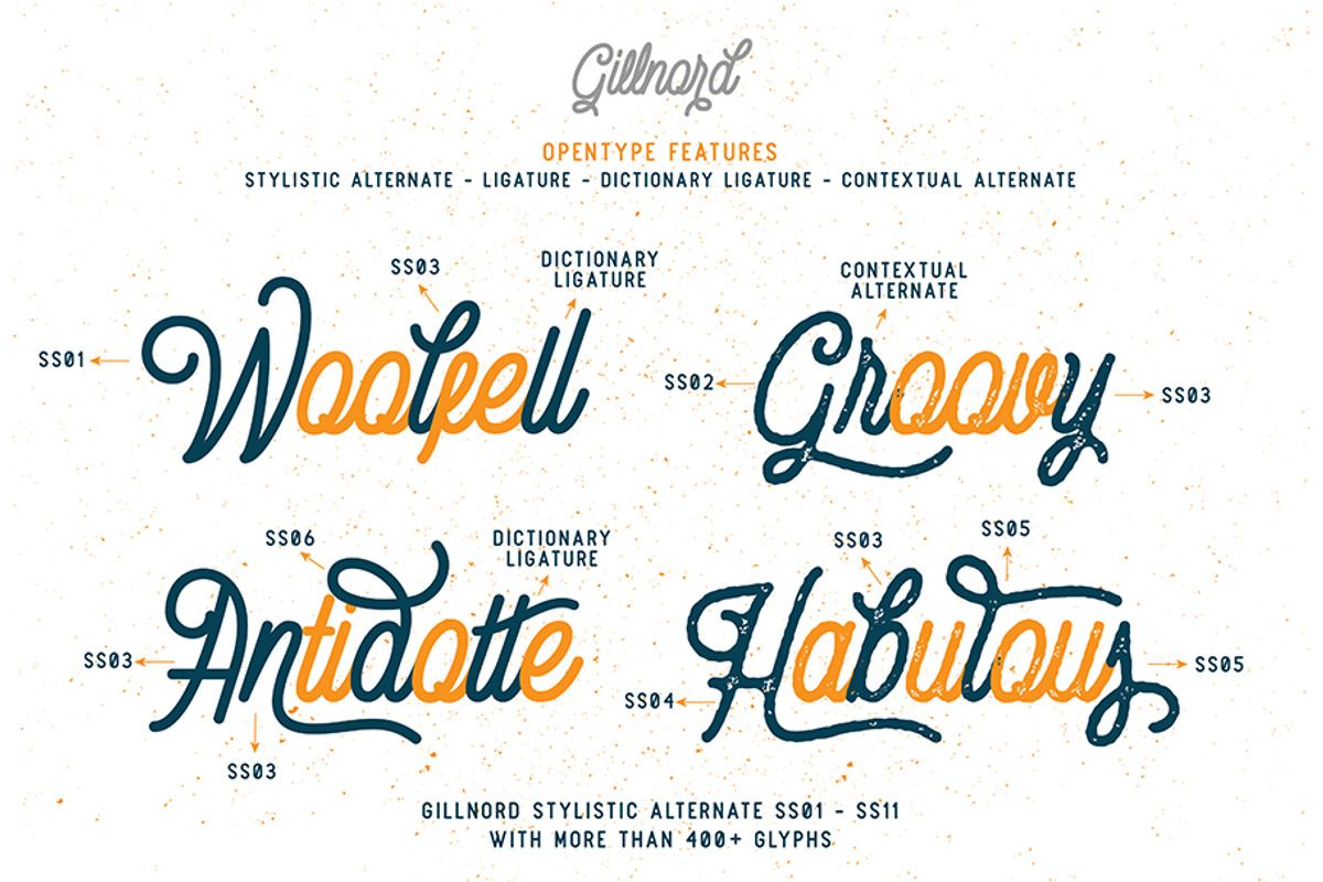 Gillnord Monoline Vintage Script preview 6