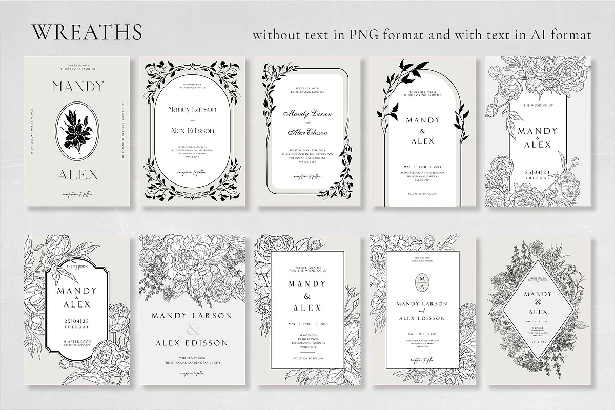 Wedding Invitations collection, an Invitation Template by Garden in frame (Photo 7 of 8)