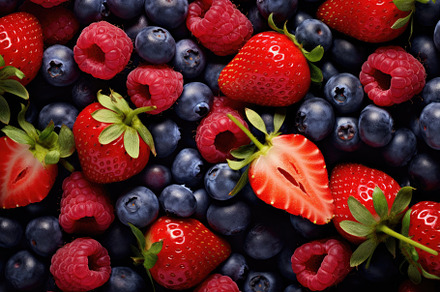 Background of fresh berries. Berries, a Photo by Iftikhar Alam