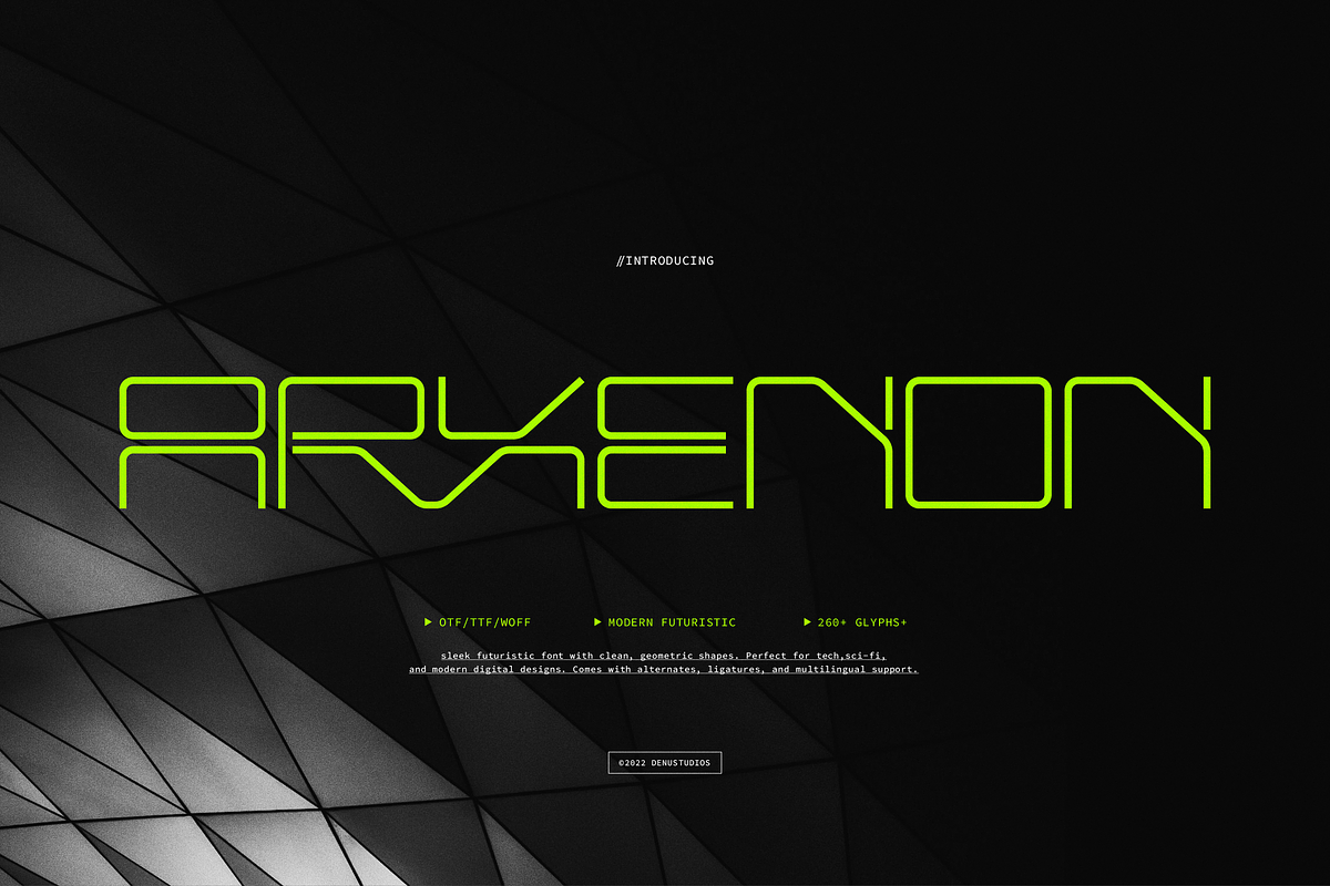 Arxenon | Modern Futuristic, a Sans Serif Font by Denustudios (Photo 1 of 12)