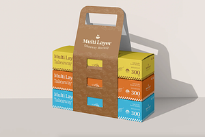 Restaurant Food Takeaway Box Mockup