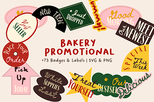 +73 Bakery Badges & Labels, an Object Graphic by The Journey Atelier