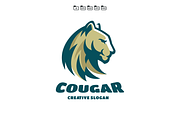 Cougar Mascot Logo Template, a Branding & Logo Template by EndR_ID (Thumbnail 1 of 2)