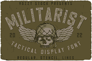 Militarist Font And Graphics, a Blackletter Font by VozzyStock (Thumbnail 1 of 10)