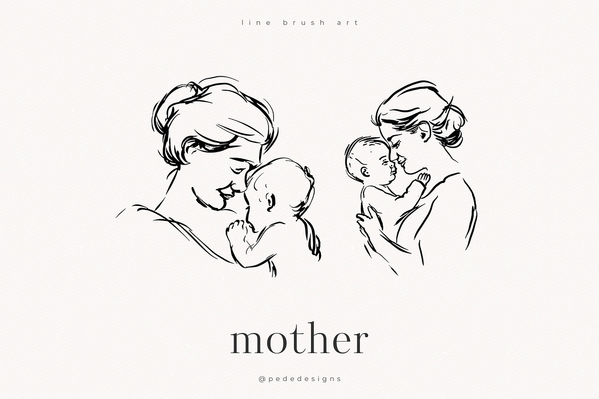 Mother Drawings, a Person Illustration by PeDe Designs (Photo 2 of 6)