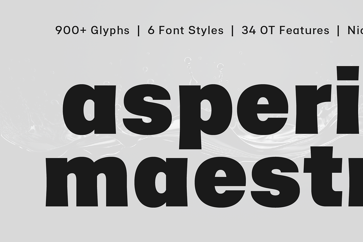 Asperia Maestro Typeface, a Sans Serif Font by NicolassFonts (Photo 1 of 5)