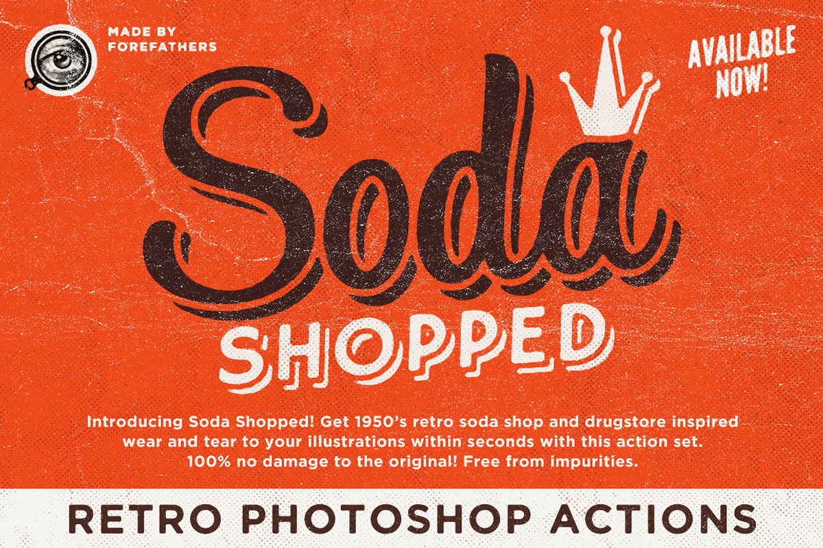 Soda Shopped Retro Photoshop Actions, an Action Add-On by Forefathers (Photo 1 of 5)