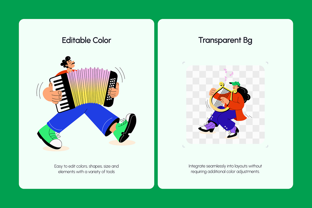 60 Flat Musician Illustrations, a Person Illustration by Creative Stall (Photo 4 of 11)