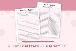 Printable Podcast Content Planner