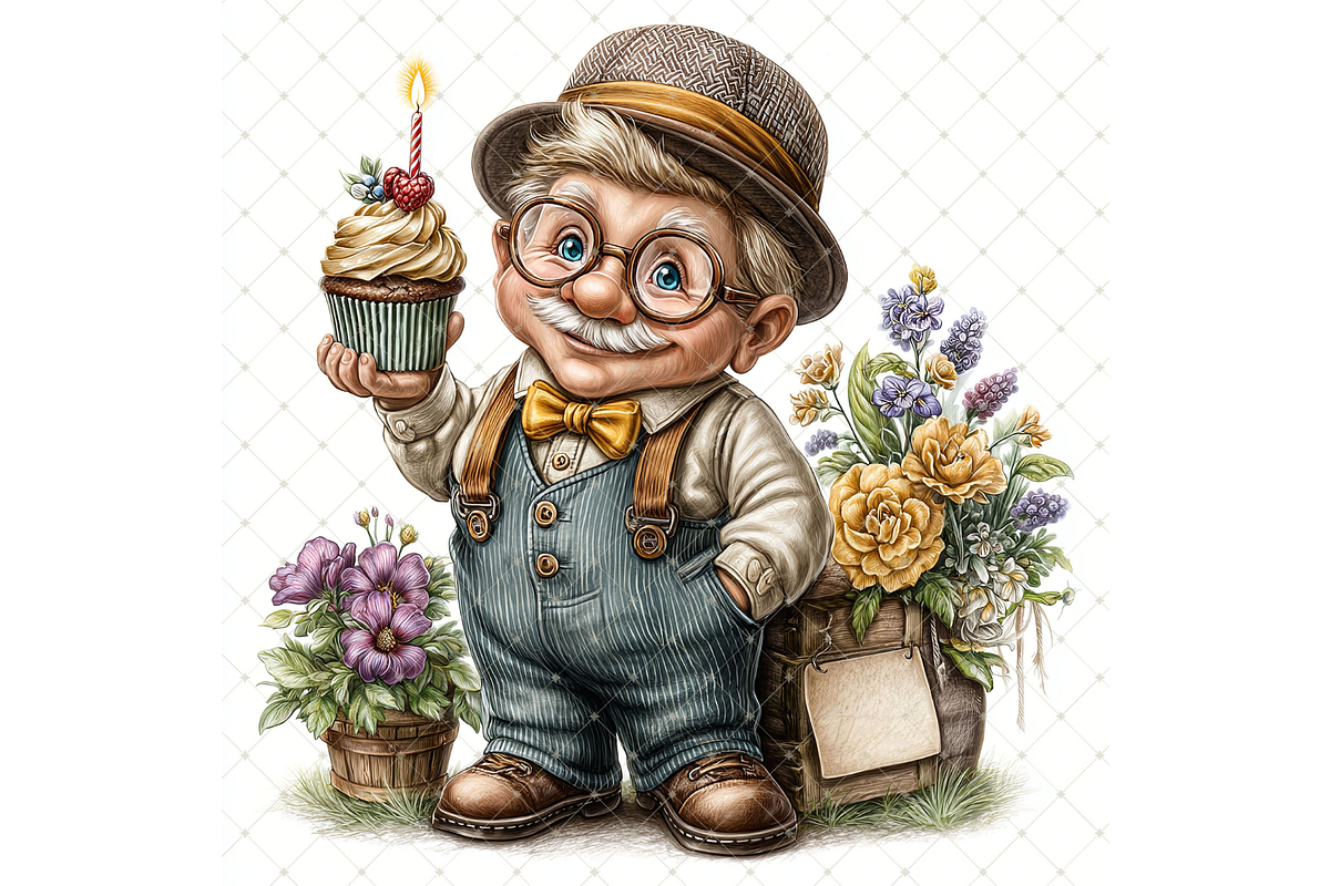 Birthday Man Clipart JPG, an Illustration by Memories By Lea (Photo 8 of 19)