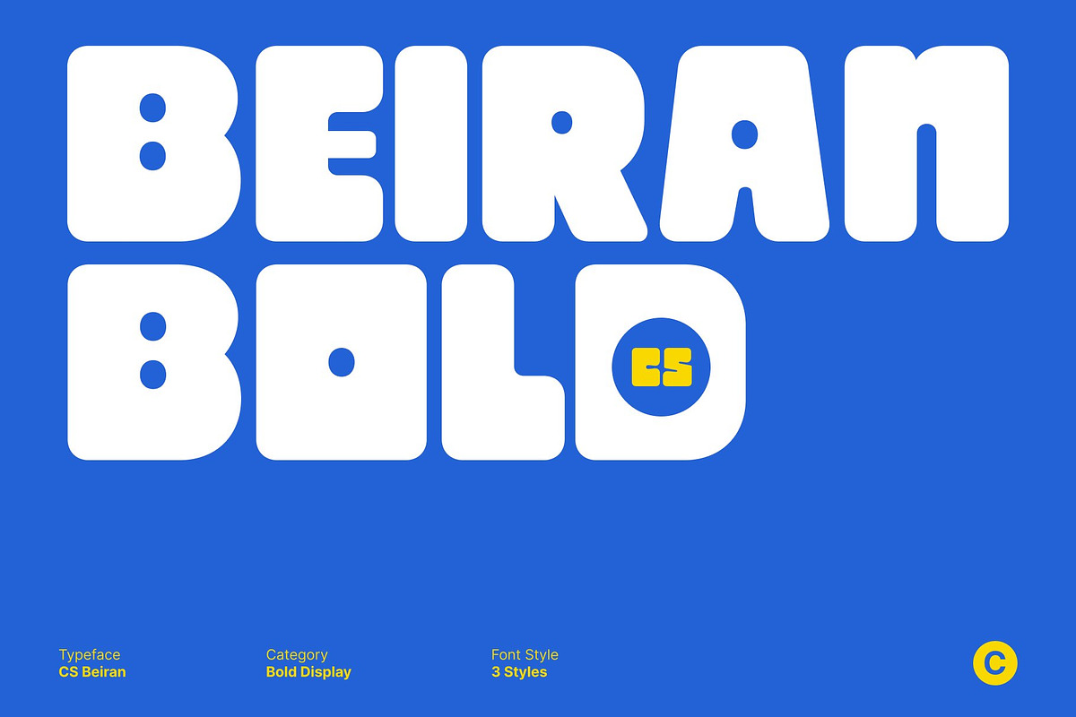 CS Beiran – Chunky Font, a Sans Serif Font by Craft Supply Co. (Photo 1 of 8)