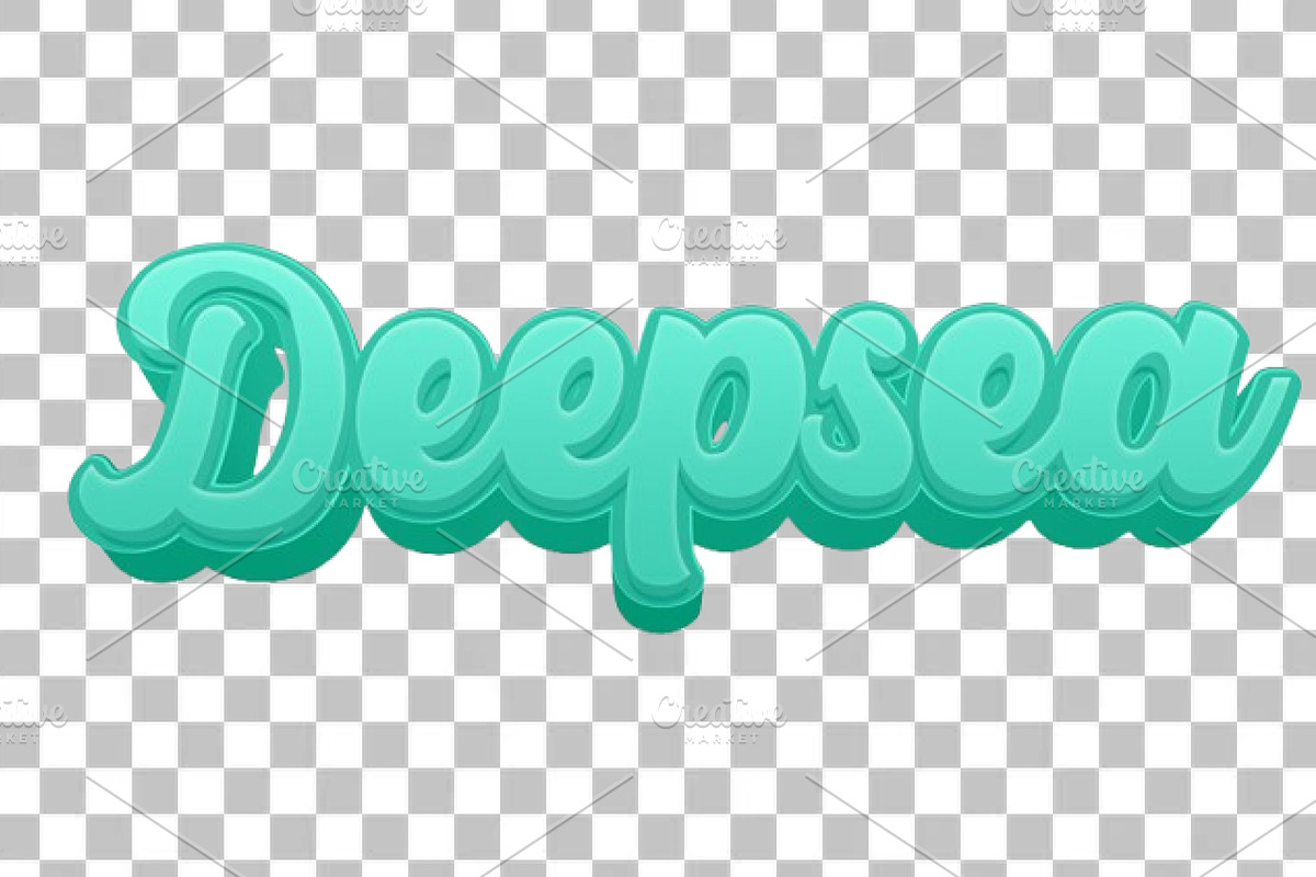 Deepsea 3D Editable Text Effect PSD, a Layer Style Add-On by TrueVector (Photo 2 of 2)
