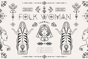 Folk woman collection